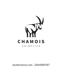 chamois vintage logo design illustration