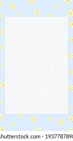 
Chamomile background. Can be used in Notebook, Notepad, for notes, on Instagram and for posts on other social networks