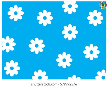 Chamomile background, icon, vector illustration eps10