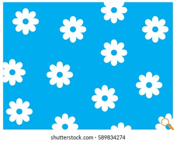 Chamomile background, icon, vector illustration eps10