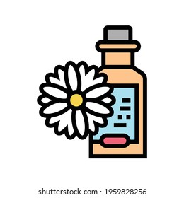 chamomile drink homeopathy liquid color icon vector. chamomile drink homeopathy liquid sign. isolated symbol illustration