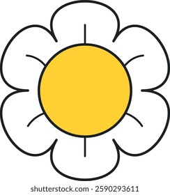 Chamomile floral element vector illustration