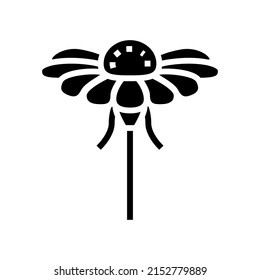 chamomile flower bud glyph icon vector. chamomile flower bud sign. isolated contour symbol black illustration