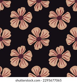 El fondo de las flores de Chamomile es infinito. Resumen de patrón floral sin costuras en un estilo sencillo. Diseño para tela, impresión textil, envoltura, cubierta. Ilustración del vector