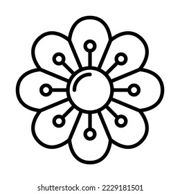 Bildzeichen für Vektorvorlagen mit Symbolen für Kamille, Blumensymbol Perfekt