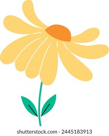 Chamomile Flower Icon Vector Illustration