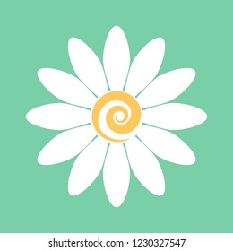 Chamomile. Flower. Isolated graphic element. Vector graphics.