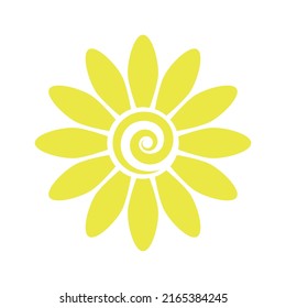 Chamomile. Flor. Elemento gráfico aislado. Gráficos vectoriales