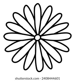 Flor de Chamomile aislada en un lugar transparente. Elemento vectorial moderno botánico. Para tarjetas, logotipo, decoraciones, invitaciones, diseños de boho.