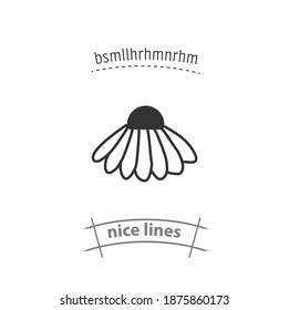 chamomile flower isolated vector icon. flower design element