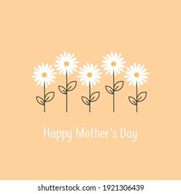 Chamomile flowers. Happy Mother's Day