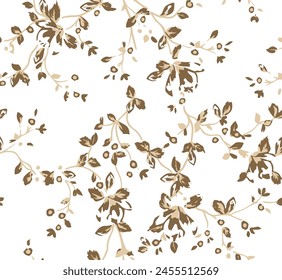 Chamomile flowers seamless pattern. monochrome pattern,Flower with leaves pattern.