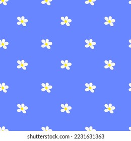 chamomile flowers seamless vector pattern