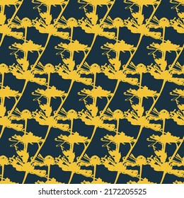 Color de fondo oscuro de la flor amarilla del helenio del Chamomile para el diseño textil y el envoltorio del papel eps 10