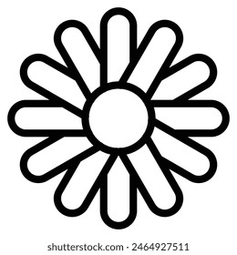 chamomile icon line vector illustration
