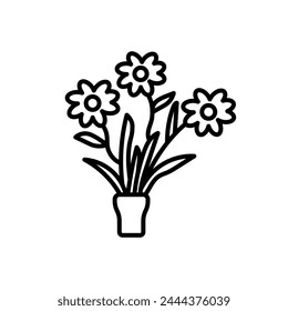 Chamomile icon in vector. Logotype