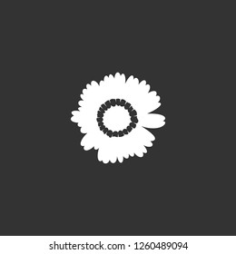 chamomile icon vector. chamomile sign on black background. chamomile icon for web and app