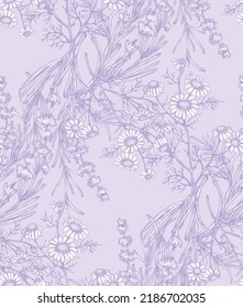 
Chamomile and lavender. In style Toile de Jou.
