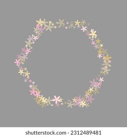 Chamomile minimal flowers vector illustration. Tiny meadow floral elements scattered. Hinamatsuri Girl's Day motif. Girly flowers Chamomile abstract blossom. Tabby petals.