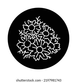 Chamomile plant color line icon. Pictogram for web page, mobile app, promo.