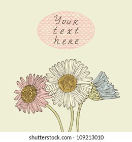 chamomile retro card