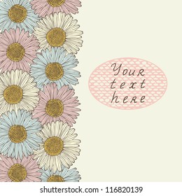 chamomile retro card