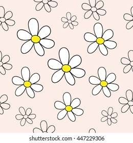 chamomile seamless pattern 