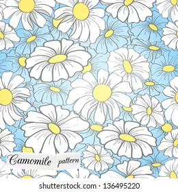 chamomile seamless pattern can be used for wallpaper, website background, textile printing