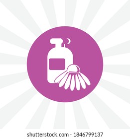 loción de la piel de camomila aislado icono de vector sólido simple
