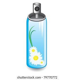 chamomile spray. Illustration on white background