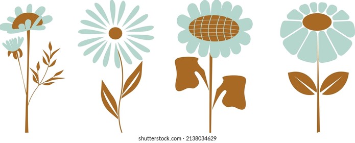 Chamomile vector image. Sunflower. chamomile field. Chamomile pattern.