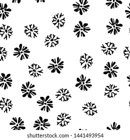 Chamomile vector seamless pattern in sketch style. Seamless floral design. Vector floral print. Abstract flower pattern. Modern design. Hand drawn illustration isolated on white background.