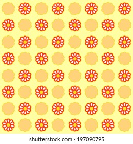  Chamomiles. Background with flowers. Vector