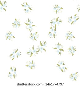 chamomily, ink foliage leaves pattern Collection with chamomile for decorative design. Vector drawing.