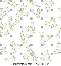 chamomily, ink foliage leaves pattern Collection with chamomile for decorative design. Vector drawing.