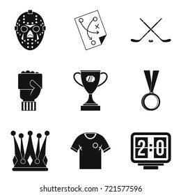 Champ icons set. Simple set of 9 champ vector icons for web isolated on white background