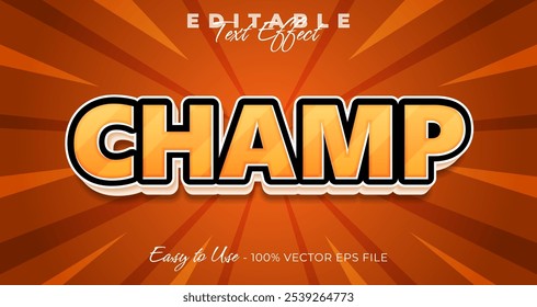 Champ typography modern editable text effect