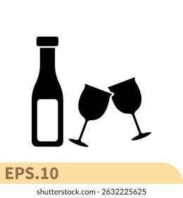 champage icons symbol vector elements for infographic web