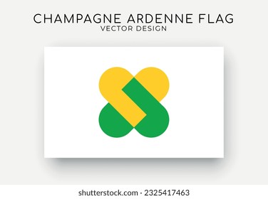 Champagne Ardenne flag. Detailed flag on white background. Vector illustration