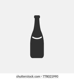 Champagne botle icon illustration isolated vector sign symbol