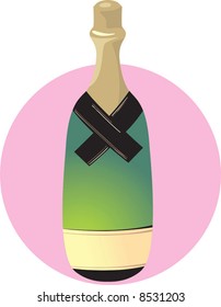 champagne bottle	
