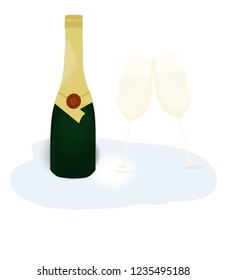 champagne bottle for celebration