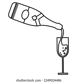 Champagne bottle icon