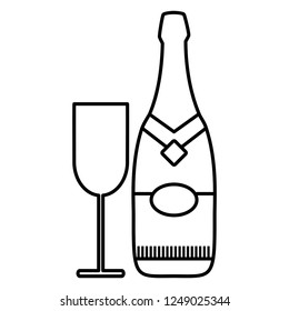 Champagne bottle icon