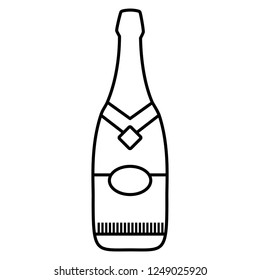Champagne bottle icon