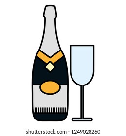 Champagne bottle icon