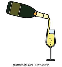 Champagne bottle icon