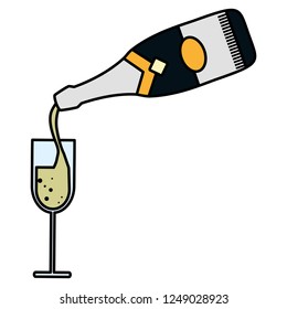 Champagne bottle icon