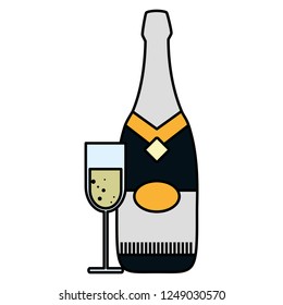 Champagne bottle icon