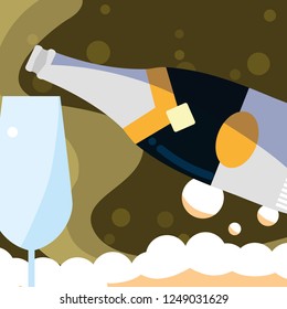 Champagne bottle icon